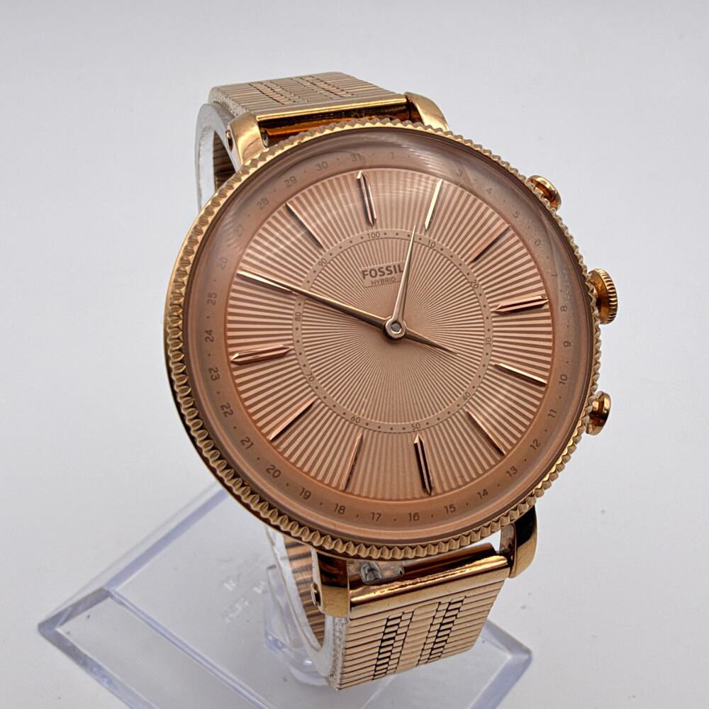 Fossil Stella Gen 6 Hybrid Smartwatch - Rose Gold, 40mm Working New Battery